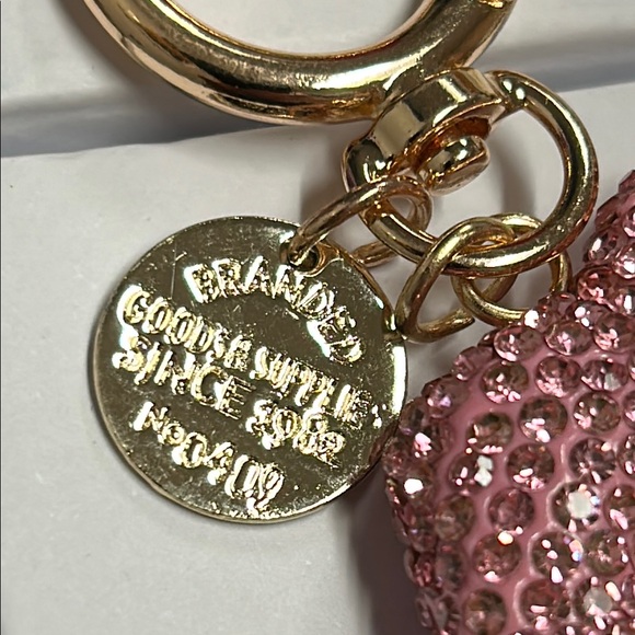 Pink/red/silver Rhinestone Lip bag charm/Keychain - Picture 3 of 10